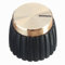 Fltaheroo 10x Guitar AMP Amplifier Knobs Push-on Black+Gold Cap for Marshall Amplifier