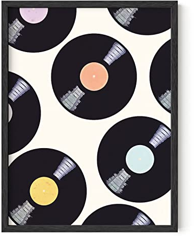 Haus & Hues Musikposter für Raumästhetik, Vintage-Poster Zimmer, ästhetische Musikkunst, Wanddekoration, Vinyl-Schallplatten, 90er-Jahre Poster und ungerahmt 30,5 x 40,6 cm