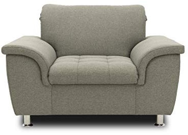 DOMO. collection Sessel Franzi, Polstergarnitur, Hochlehner mit Nackenfunktion, Polstersessel 120 x 105 x 81 cm (BxTxH), grau-braun