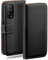 moex Étui à Rabat Compatible avec Xiaomi Mi 10T / Mi 10T Pro, étui pour téléphone Portable avec Fente pour Carte, étui à Rabat à 360 degrés, étui pour téléphone en Cuir végétalien, Noir Profond