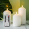 Eywamage White Flameless Pillar Candles with Remote, Flickering Battery Powered LED Wax Candles Set of 3