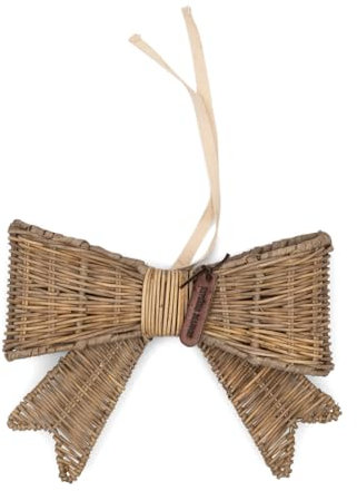 Riviera Maison - Christbaumschmuck Jacky Bow - Rustic Rattan - Peddigrohr - Farbe: Natur - 24 x 7 x 19 cm