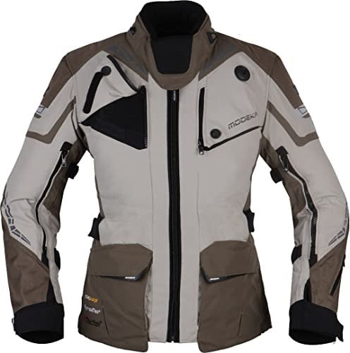 Modeka Panamericana 2 Chaqueta Textil de Motocicleta para Mujer (Sand/Black,42)