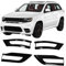 Deror Rücklicht-Einfassungs-Zierleiste 4-teilig, glänzend schwarz, Rücklicht-Abdeckungs-Zierleisten-Ersatz für Jeep Grand Cherokee 2014-2020