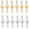 Magnet Schmuck Verschlüsse,12 Stücke Magnetische Karabinerverschlüsse für Halskette Armband Kette DIY Handwerk Machen, Silber und Gold
