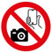 Aufkleber Verbotszeichen „Fotografieren mit Handy/Kamera verboten“ Datenschutz Hinweis Folie ähnl. ISO 7010 | Ø 5-30 cm Made in Germany, Größe: Ø5 cm