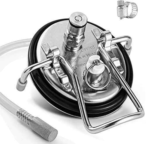 Hilangsan Kohlensäure-Fassdeckel 0,5 Mikron Diffusionsstein Corny Keg Kohlensäure Deckel Kohlensäure Fass Deckel für Cornelius Keg Soda Bier Zwangskohlensäure