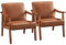 Yaheetech Loungesessel 2er Set Retro Relaxsessel Polsterstuhl Fernsehsessel Lesesessel Einzelsofa bis 136 kg Belastbar für Wohnzimmer/Empfangsraum/Heimkino/Schlafzimmer