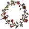 Exbrith Türkranz, Deko-Kranz Türkranz Metallkranz, Blumen und Vögelchen Motiv 30 x 30 cm, rostfarbener Kranz Ganzjährig Türschild Wandkranz, für Haustüre Wohnungstüre