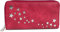 styleBREAKER Damen Portemonnaie mit Metallic Stern Cut-Outs, Reißverschluss, Geldbörse 02040115, Farbe:Weinrot