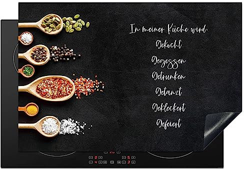 KitchenYeah© Herdabdeckplatte Einteilig Ceranfeld Abdeckplatte Küche Deko Ceranfeldabdeckung Herdabdeckung Induktionsmatte Zitate & Sprüche - In meiner Küche.. - 76x51 cm