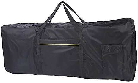 JISADER Custodia per pianoforte elettronico a 61 tasti Custodia morbida imbottita, custodia per accessori per studio musicale Concerto con custodia per, Nero