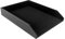 Tokiudeeir PU Leather Collection Letter Tray, Document Desk Organizer,Stackable Office File Document Tray Holder (Black)