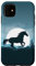 Hülle für iPhone 11 Wildes Pferd, Reiter, Natur, Mädchen, Teenager, Frauen
