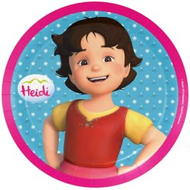 BeenSmile, HEIDI 8 Teller 23 cm, Einwegteller für Kindergeburtstage, Artikel zur Dekoration von Themenpartys
