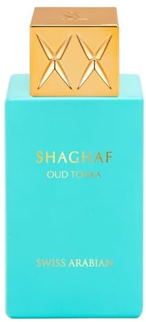 Swiss Arabian Shaghaf Oud Tonka Eau de Parfum Unisex 75ML - Eine fesselnde Mischung aus Mandel, Tonka und warmer Vanille - Eine Symphonie aus Eleganz und Anziehungskraft