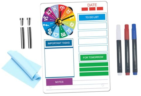 Acryl Whiteboard mit Uhr, 1 Satz, Tischplanungs Board