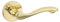 URBNLIVING Seine Metal Lever Latch Door Handles Set Round Rose Internal & External Use, Durable and Stylish Modern Design Easy Installation Secure for Home or Office (Polished Brass)
