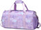 Sac de Sport pour Femme Sac de Voyage Enfant Fille Sac pour Gym Piscine Danse avec Compartiment à Chaussures et Poche Humide