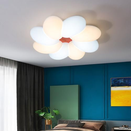 SSNCcNC Drei-Farben-Licht Deckenleuchte Modern LED Cartoon Eisen Acryl Deckenlampe Kreativ Luftballons Kinderzimmer Leuchte Kinder Schlafzimmer Babyzimmer Ø46cm 48W