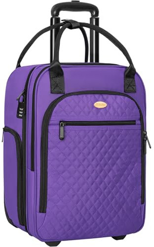 IBVIVIC Valise à roulettes sous Siège, Cabine Bagage à Main Valise, Valise de Cabine Légère pour Hommes et Femmes en Voyage d'affaires, 42x32.5x21CM (Violet)