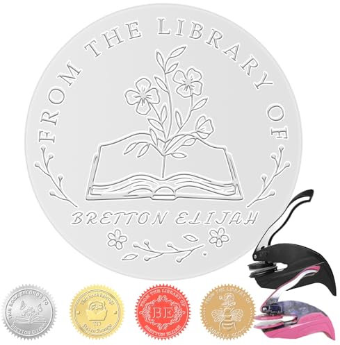 Buchpräger Personalisiert prägestempel personalisierter Stempel mit Text Name aus der Bibliothek der Buchpräger & Stempel