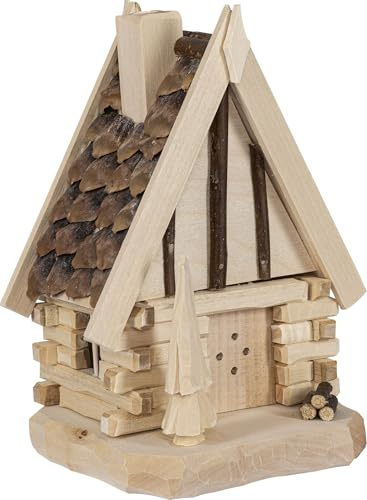 Rudolphs Schatzkiste Räucherhaus Finnhütte BxHxT 10x18x11cm NEU Raucherhaus Rauchhaus Räucherfigur Rauchen Rauchfigur Rauchmann Räucherkerze Smoker Kerze Figur