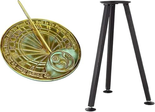 ANTIQUEMEDIEVAL Messing-Sonnenuhr mit Ständer für Gärtner