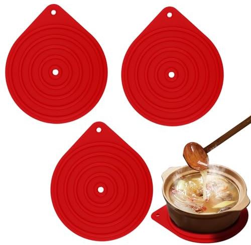 3Pack Microwave Plate Warmers, Silicone Food Warming Mat Silicone Heat-Resistant Serving Mats Pot Holder Non-Slip Silicone Mats for Warming Dinner Plates Worktops Oven Hot Pan Dinner Party Cooking