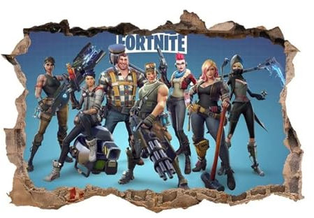 3D-Gamer-Tapete für Jungen-Schlafzimmer Wandaufkleber Home Decor Battle Game Wandtattoos, Amerikanische Selbstklebende Kinderzimmer Hintergrund Anime PVC Aufkleber, Geburtstagsparty-Zubehör