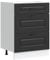 vidaXL Küchenunterschrank Kalmar Schwarz Holzwerkstoff, Spülenunterschrank, Schrank Küche, Lagerschrank, Unterschrank für Küche, Küchenzeile