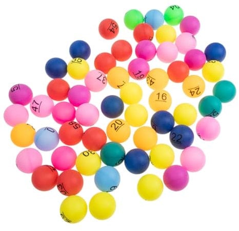Kisangel 80pcs Draw Balls for Raffle and Bingo Games Durable Plastic Balls for Group Activities Parties and Events Lightweight and Portable