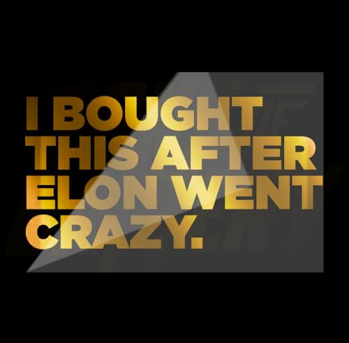 Auto Aufkleber - I BOUGHT THIS AFTER ELON WENT CRAZY - Sons of Battery Original Tesla Auto Aufkleber Vinyl Sticker (Bronze)