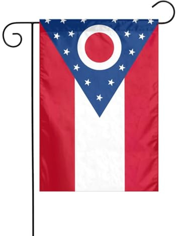 Ohio Staatsflagge, Druck, Outdoor-Flagge, Banner, Dekorationen, 30,5 x 45,7 cm, Hof-Dekorationen, Geschenke für Hausdekoration, Partyzubehör