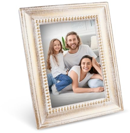 TESSTSY Bilderrahmen Vintage, Bilderrahmen 10x15 Holz, Fotorahmen 10x15 | Holz Rustikale Fotorahmen, Bilderrahmens Boho, Bilderrahmens Rustikal, für Deko, Jubiläum, Geburtstag, Paar Geschenk