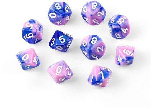 QUTHZZHY D20 Würfel Set, Polyedrische Würfel, 10 DND Dice Spielwürfel | MTG Tisch Spiel Dice für Dungeons und Dragons RPG MTG, Kartenspiel Rollenspiele