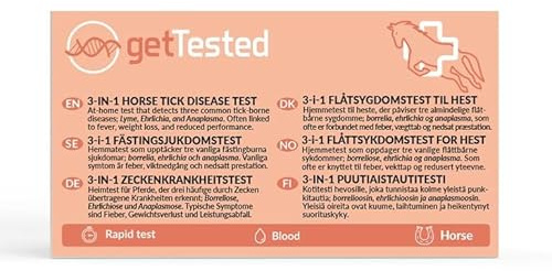 getTested 3-in-1 Pferde-Zeckenkrankheitstest