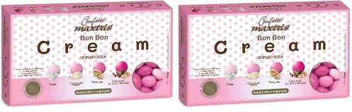 Confetti Maxtris, Bon Bon Cream Sfumato Rosa, 900 g (Confezione da 2)