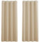 PONY DANCE Gardinen Schlafzimmer Ösenvorhang 2er Set Verdunklungsvorhänge Wohnzimmer Gardienen Kurz Vorhang Beige Blickdicht, H 158 x B 132 cm, Biscotti Beige
