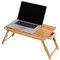 genialo Multi-Tischchen, Laptoptisch, Pflegetisch, Notebookständer, Laptopständer, Betttisch, Betttablett, Beistelltisch, Tabletttisch, Bambus, 55 x 35 x 20 cm