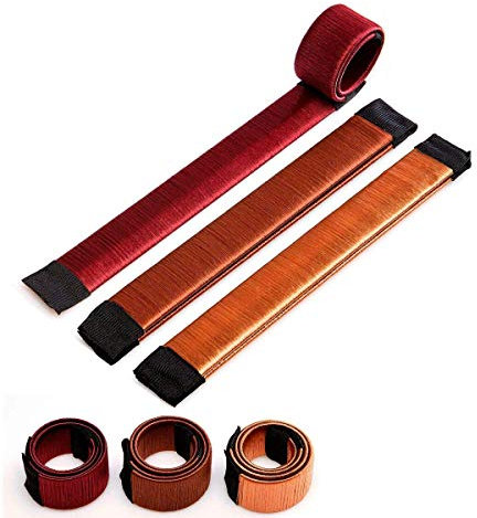 Original Magic Dutt Maker für dünnes und dickes Haar - Frisuren Hilfe - 3er Set (Rot, Braun und Gold)
