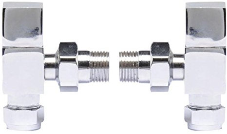 Hudson Reed Pure Square Chrome Angled Radiator Valve