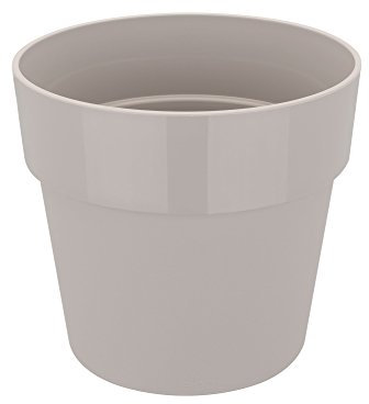 elho pot de fleurs - b.for original rond 22cm gris chaud - 22 x 22 x 20.3 cm