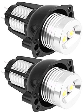 KIMISS Anillos LED Angel Eyes para E90 E91, 12W, luz diurna y ma dor, 2 unidades, compatible con faros de coche 2005-2008