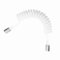 Frühling Brauseschlauch ABS Flexible Teleskop Brauseschlauch für Wasser Sanitär WC Bidet Sprayer Gun Badezimmer (78.7in, UK G1 / 2 )(white)