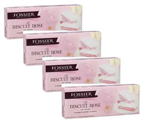 Fossier Reims Rosa Mini Biscotti per Aperitivo e Dessert - 4 x 100 Grammi