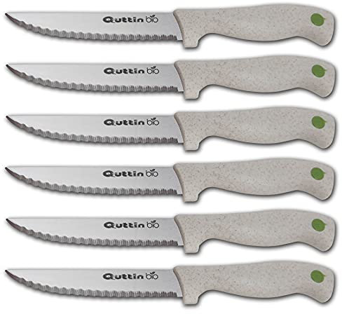 Quttin BIO Set 6 Cuchillos Chuleteros 11cm. Micro-Sierra