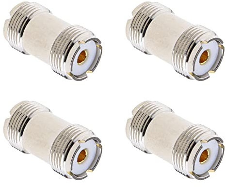 ECSiNG 4 Stück Antennen Kupplung UHF Buchse auf UHF Buchse RF Koaxial Adapter PL259 Barrel Verbinder für CB Radio Antenne SWR Meter