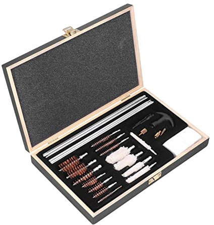 Kit universale per la pulizia della pistola, strumento per la pulizia del fucile portatile sicuro in metallo, 28 pezzi per pistola per pistola