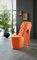 generisch Schuhsessel Retro-Look Knopfsteppung Sessel Stuhl High Heel (Trinity orange 17)